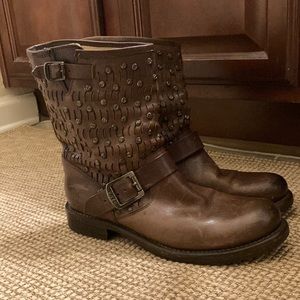 Frye Jenna studded moto boot